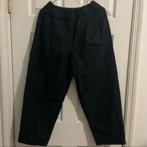 NEW Elizabeth Suzann navy cotton canvas Andy trousers